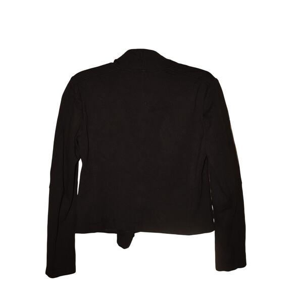 BANANA REPUBLIC‎ $158 Black Ponte knit Asymmetrical Zip Moto Jacket Small - Picture 2 of 3
